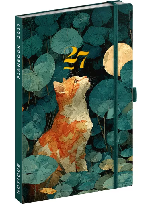 Realsystem design agenda, határidőnapló, 13x21cm, heti tervező, 2027, Cat