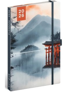   Realsystem design agenda, határidőnapló, 13x21cm, heti tervező, 2026, Japan