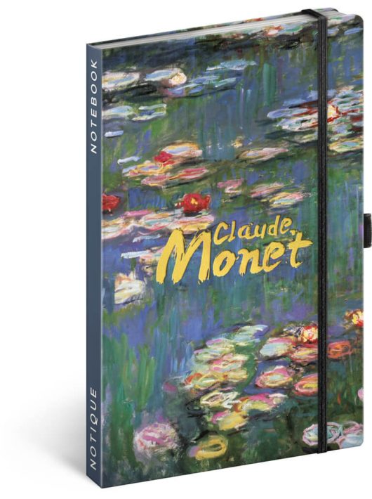 Realsystem Notique design keményfedeles notesz, napló 13x21cm, vonalas, Claude Monet