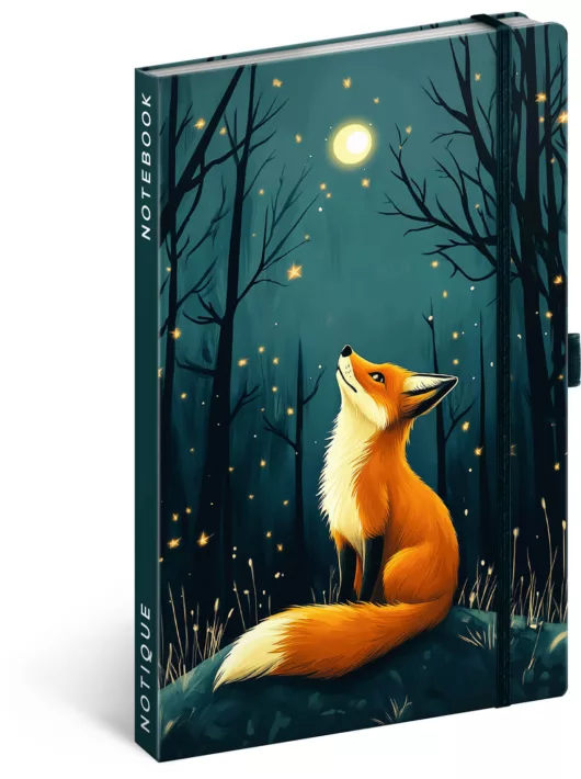 Realsystem Notique design keményfedeles notesz, napló 13x21cm, vonalas, Fox