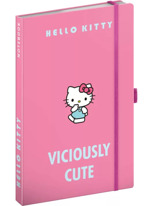 Realsystem Notique design keményfedeles notesz, napló 13x21cm, vonalas, Hello Kitty
