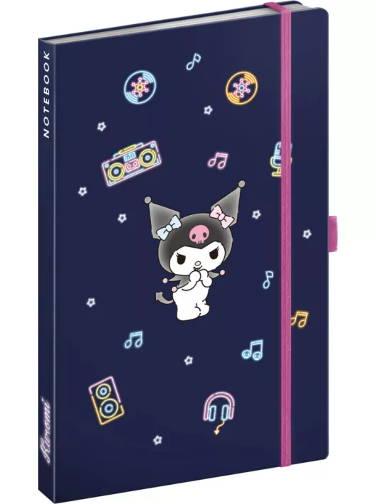 Realsystem Notique design keményfedeles notesz, napló 13x21cm, vonalas, Kuromi