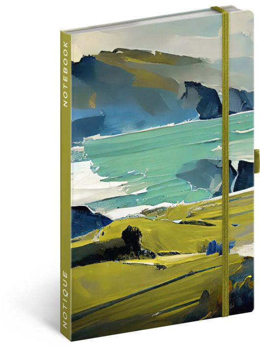 Realsystem Notique design keményfedeles notesz, napló 13x21cm, vonalas, Painting