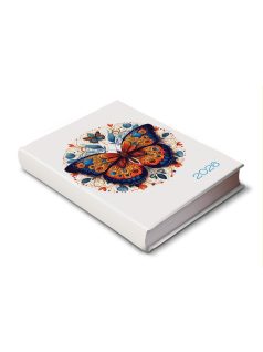   Realsystem határidőnapló, B/6, napi tervező, 2026, Librobello lepke