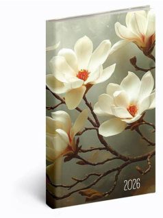  Realsystem zsebnaptár, álló, heti, 9x16,5cm, 2026, Picture magnólia