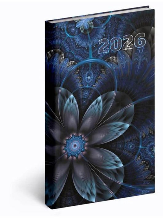 Realsystem zsebnaptár, álló, heti, 9x16,5cm, 2026, Picture fraktál 