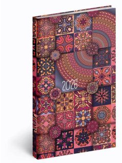   Realsystem zsebnaptár, álló, heti, 9x16,5cm, 2026, Picture mozaik