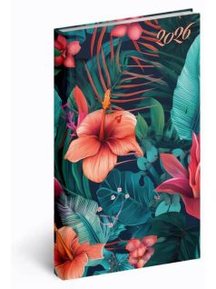   Realsystem zsebnaptár, álló, heti, 9x16,5cm, 2026, Picture hibiszkusz