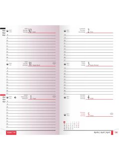   Realsystem zsebnaptár, álló, heti, 9x16,5cm, 2026 Flexi akvarell