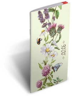   Realsystem zsebnaptár, álló, kétheti, 8x15cm, 2026, zsebirka herbárium