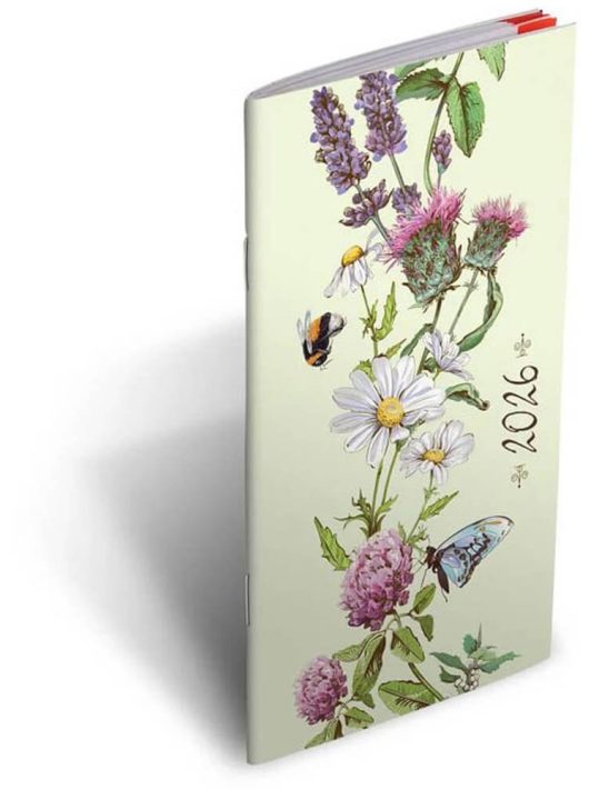 Realsystem zsebnaptár, álló, kétheti, 8x15cm, 2026, zsebirka herbárium
