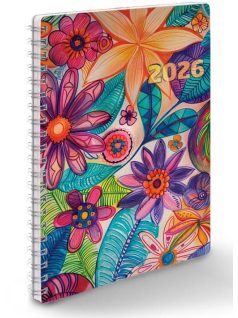   Realsystem határidőnapló, A/5, heti tervező, spirál, 2026, SP1 akvarell