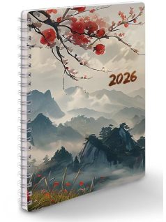   Realsystem határidőnapló, A/5, heti tervező, spirál, 2026, SP1 japán