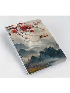   Realsystem határidőnapló, A/5, heti tervező, spirál, 2026, SP1 japán