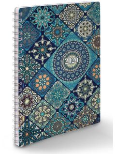   Realsystem határidőnapló, A/5, heti tervező, spirál, 2026, SP1 mozaik