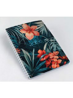   Realsystem határidőnapló, A/5, heti tervező, spirál, 2026, SP1 tropical