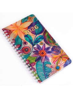   Realsystem zsebnaptár, álló, heti, 9,5x17cm, spirál, 2026, SP2 akvarell