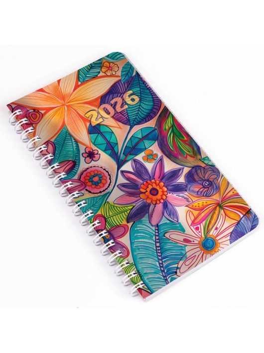 Realsystem zsebnaptár, álló, heti, 9,5x17cm, spirál, 2026, SP2 akvarell