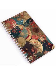   Realsystem zsebnaptár, álló, heti, 9,5x17cm, spirál, 2026, SP2 ernyők