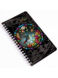   Realsystem zsebnaptár, álló, heti, 9,5x17cm, spirál, 2026, SP2 kolibri