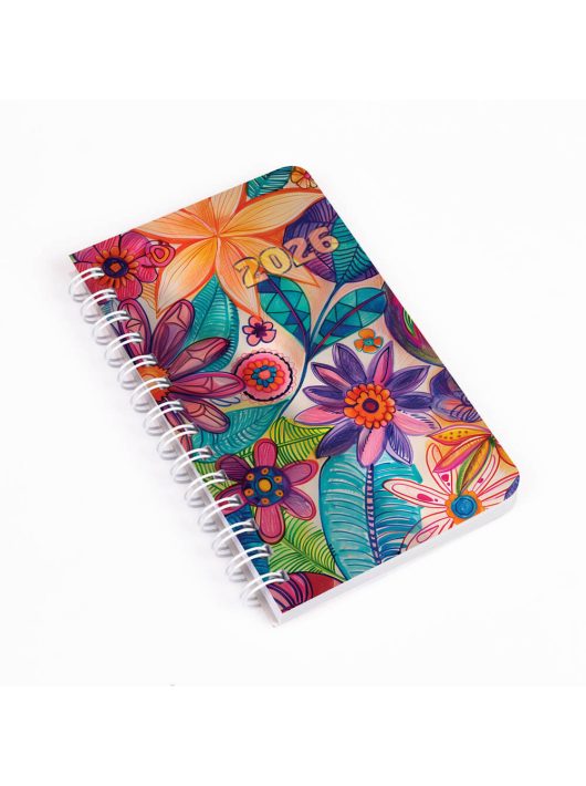 Realsystem zsebnaptár, álló, heti, 7,8x12,8cm, spirál, 2026, SP3 mini akvarell