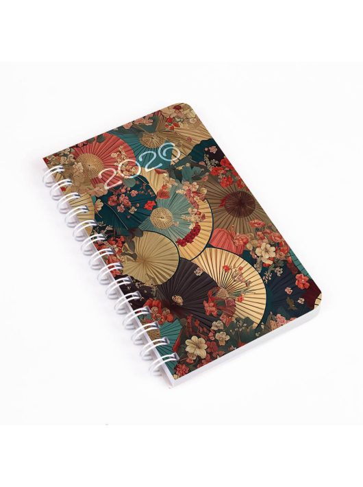 Realsystem zsebnaptár, álló, heti, 7,8x12,8cm, spirál, 2026, SP3 mini ernyők