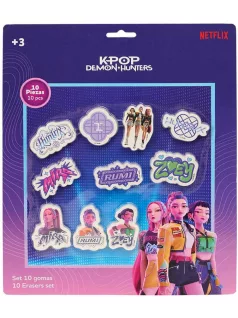 K-POP Démonvadászok radír szett, 10 db-os