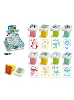   Állatos nyomda, téli ruhában, 8 féle, négyzet alakú, 1 db