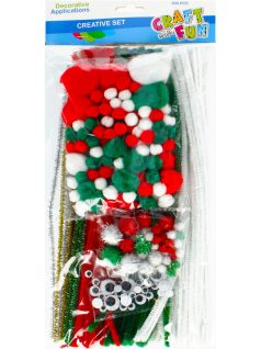   Kreatív csomag (mozgó szemek, pom-pom, zsenília), karácsonyi