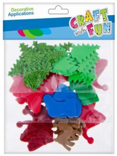 Dekorgumi, öntapadós, karácsonyi formák, fenyőfa, csizma, stb.