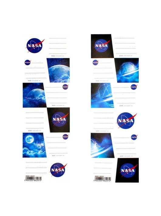 NASA füzetcímke 6 db/ív, többféle változat