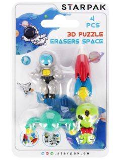 Radírok, 3D puzzle, 4 db-os, space