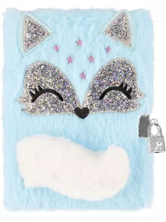 Rókás napló kulccsal, A/5, plüss borítóval, Fox