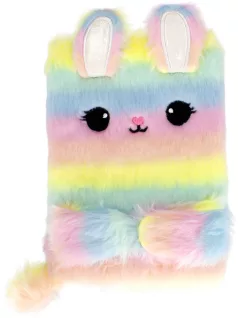   Nyuszis napló, notesz, A/5, plüss borítóval, Rabbit Pastel