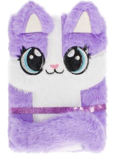 Cicás napló, notesz, A/5, plüss borítóval, Cat Big Eyes