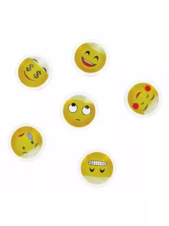 Smiley, emoji mágnes szett, 6 db-os, 33mm