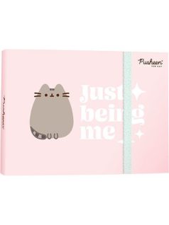   Pusheen cicás spirál notesz kemény tartóban, 15x19cm, Majewski (661853)