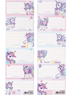   Unikornis füzetcímke 6 db/ív, Starpak, többféle változat