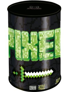   Minecraft mintás persely és ceruzatartó, kerek, Pixel (536849)