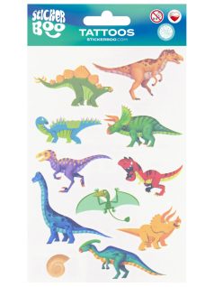   Tetoválás matrica szett, dinoszauruszok 10x17,5cm, Sticker Boo