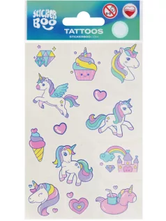  Tetoválás matrica szett, unikornisok 10x17,5cm, Sticker Boo