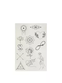   Tetoválás matrica szett, női minták 10x17,5cm, Sticker Boo