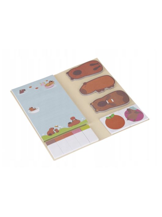 Kapibara öntapadós jegyzettömbök, 100x200mm-es tartóban