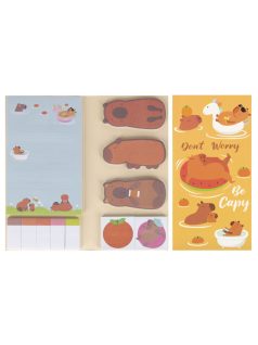 Kapibara öntapadós jegyzettömbök, 100x200mm-es tartóban