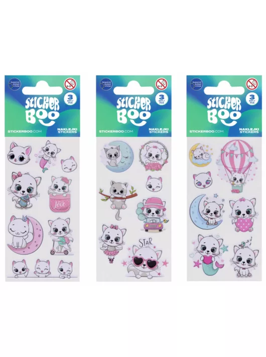 Matrica 66x180mm cuki cicás (568336), 3 ív/csomag