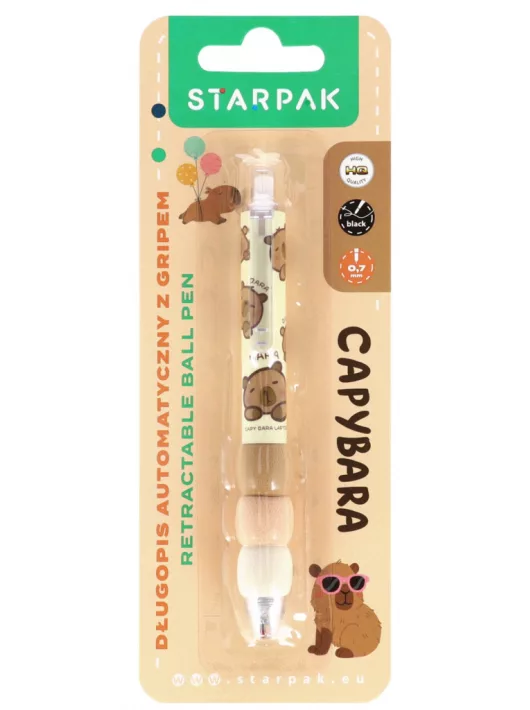 Kapibara golyóstoll, nyomógombos, Starpak