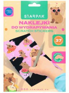 Kapibara képkarcolós matricakészlet, 5 lap/csomag