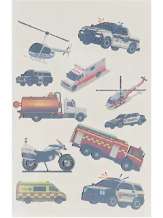   Tetoválás matrica szett, járművek, 10x17,5cm, Sticker Boo (590548)