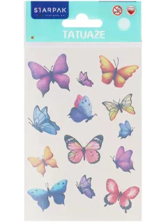   Tetoválás matrica szett, lepkék, 10x17,5cm, Sticker Boo (590553)