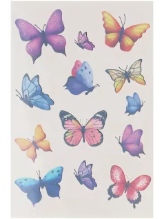   Tetoválás matrica szett, lepkék, 10x17,5cm, Sticker Boo (590553)